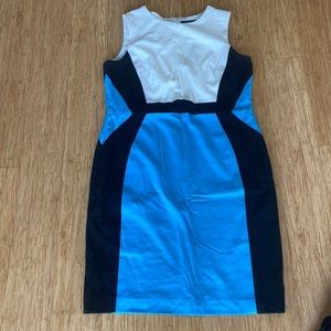Womens color block shift dress